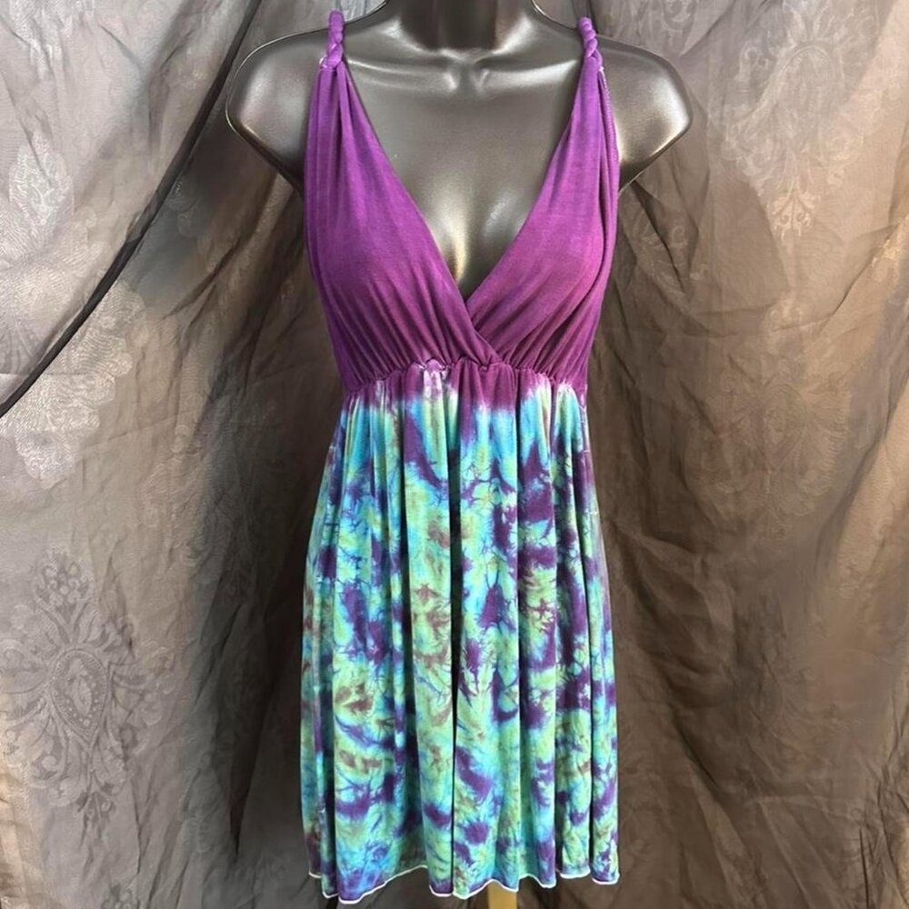 Beautiful Hand Dyed Tie Dye Sun Dress